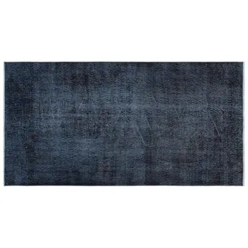 

Handmade Black Vintage Overdyed Turkish Area Rug 110x208 Cm-3'7''X6'10''