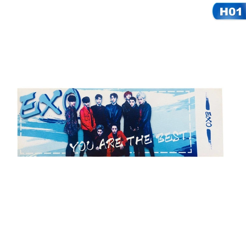 01 1 шт. Kawaii EXO SEVENTEEN концертная поддержка EXO SEVENTEEN армейская ручная баннерная ткань повесить плакат Канцелярский набор - Цвет: 01