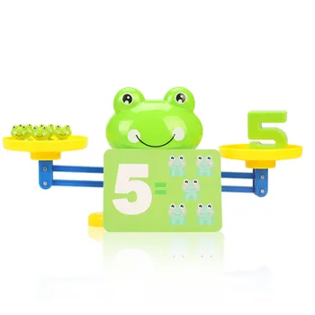

Cute Frog Balance Scale Math Game Toy Children Enlightenment Digital Addition and Subtraction Math Scales Puzzle Toy 34*17cm