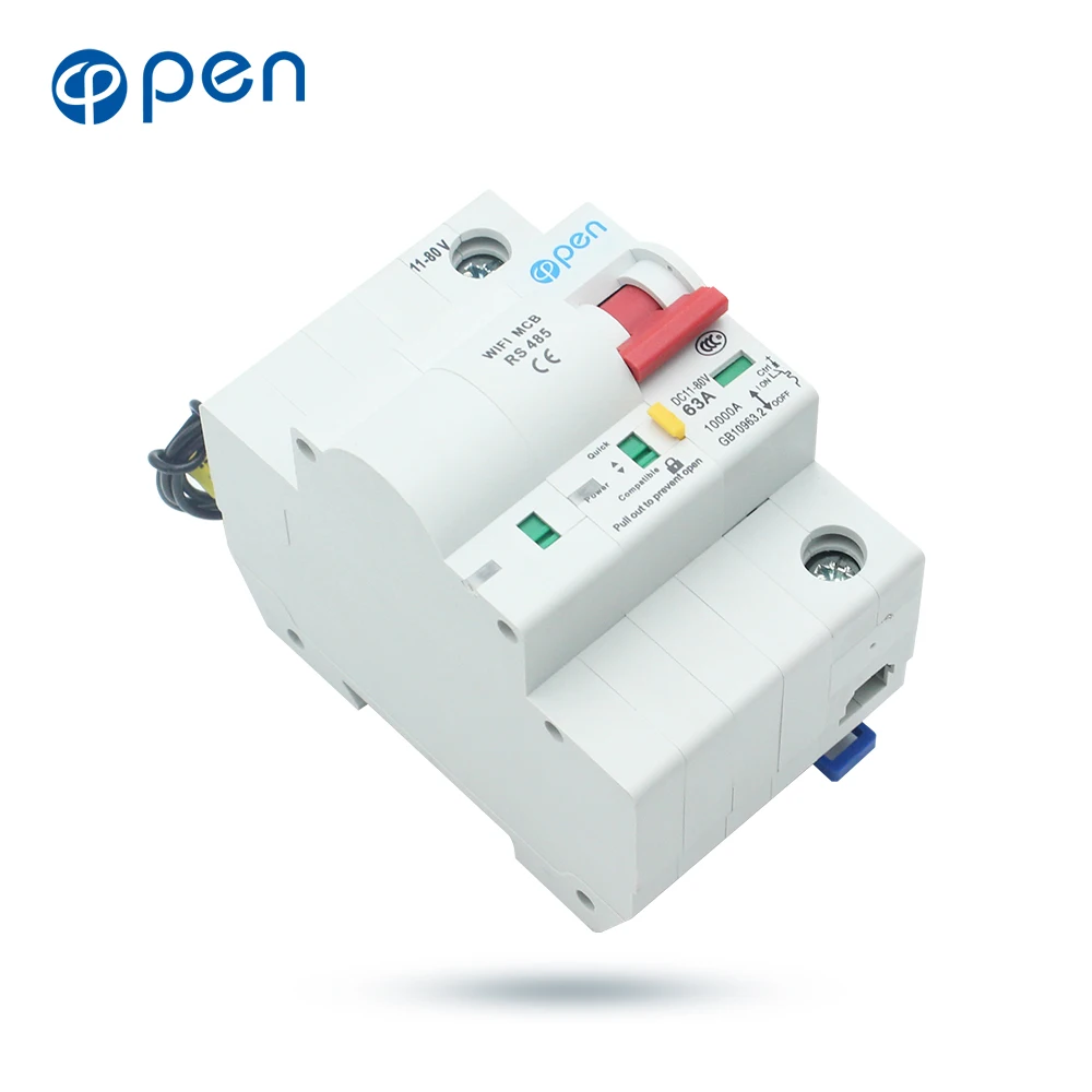 OPEN 1P DC WIFI Circuit Breaker with RS485 Communication Interface overload/ short circuit protection
