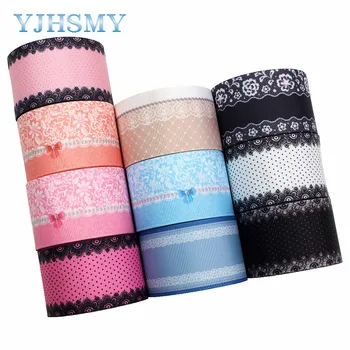 

YJHSMY L-20406-245,38mm,10yards Colorful stars bow-knot Printed grosgrain Ribbons,DIY bow hat, Valentine's Day decorations