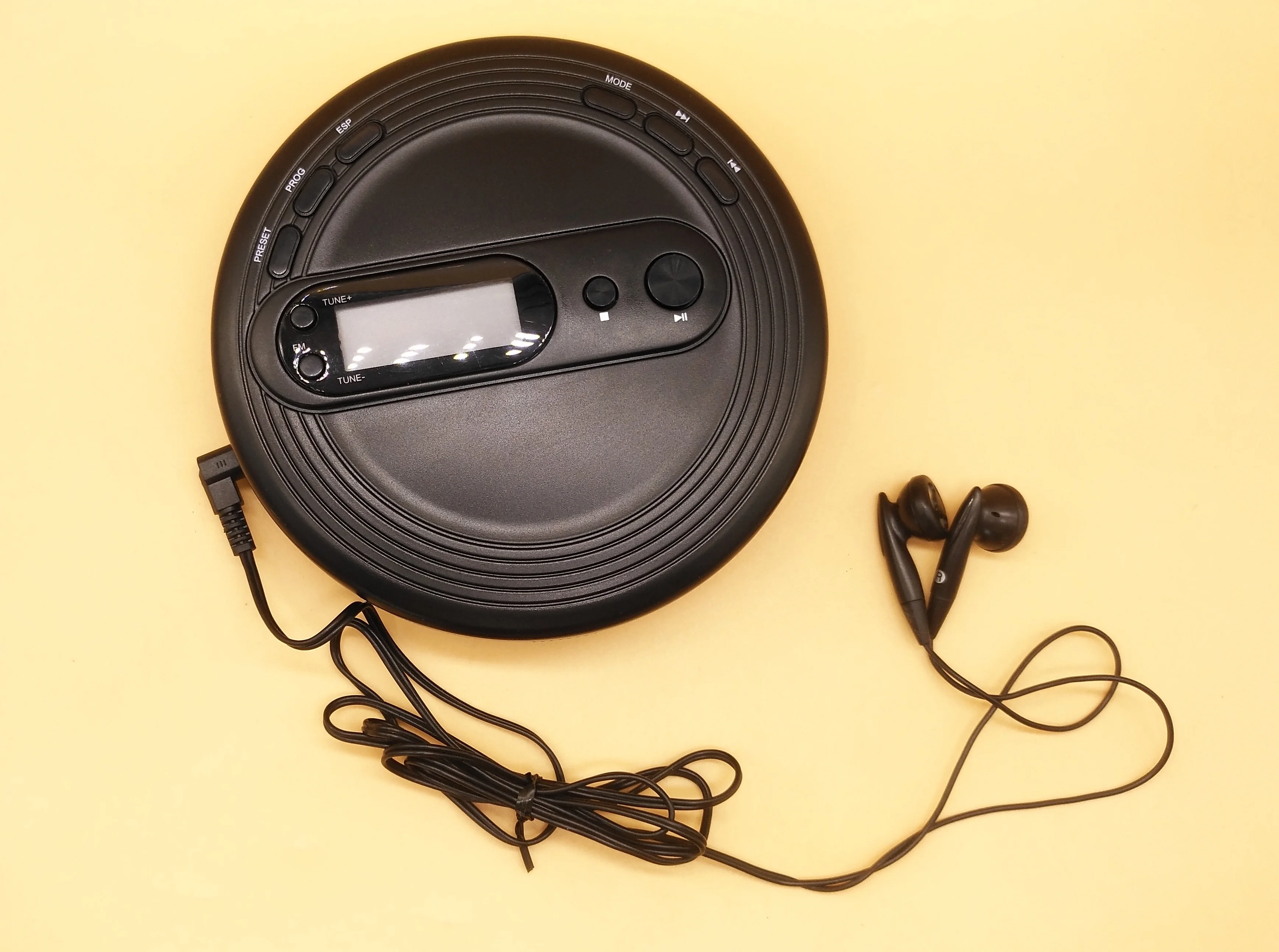 Najtaniej Zupełnie nowy przenośny odtwarzacz CD dla Audio CD CD R z radiem FM ochrona przed wstrząsami pomiń wolny basowa ESP zwiększyć System słuchawki