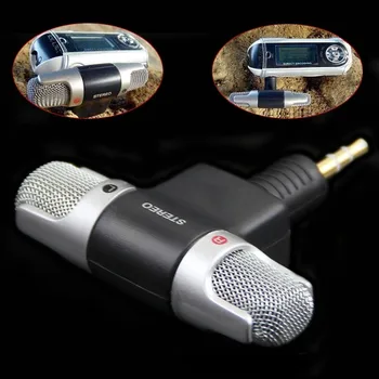 

Portable Mini Microphone for Phone PC Laptop Stereo Recording Left and Right Channel Microphone Mic with 3.5mm Mini Jack