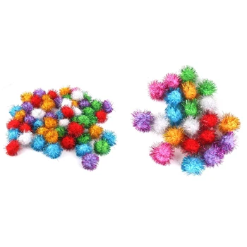 

3.5cm Glittering Tinsel Springs Pompons Balls Cat Toy