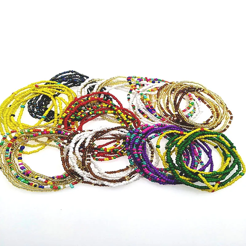 Богемные двухрядные цепочки для тела из бисера ювелирные изделия мода 2019