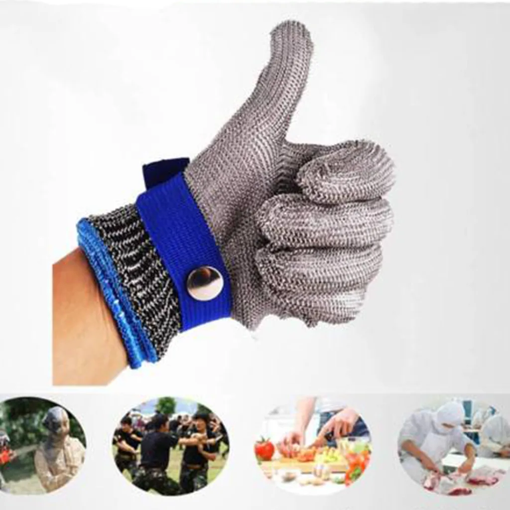 Anti-cut Gloves Safety Cut Proof Stab Resistant Stainless Steel Wire Metal Mesh Butcher Cut-resistant #T3G | Дом и сад