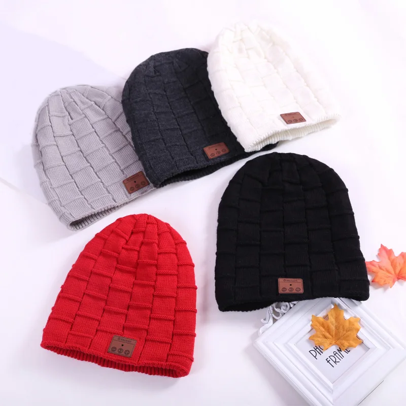 Bluetooth Headphones Wireless Earphone Beanie Hat Music Knitted Cap Sports Skiing Headset For Xiaomi 9 Redmi Note 7 Umidigi X F2