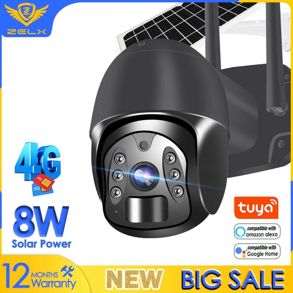 Tuya IP Camera WiFi 4G SIM Card Video Surveillance CCTV Security Camera  1080P Solar Outdoor Wireless Battery PTZ Smart Home Alex|Surveillance  Cameras| - AliExpress