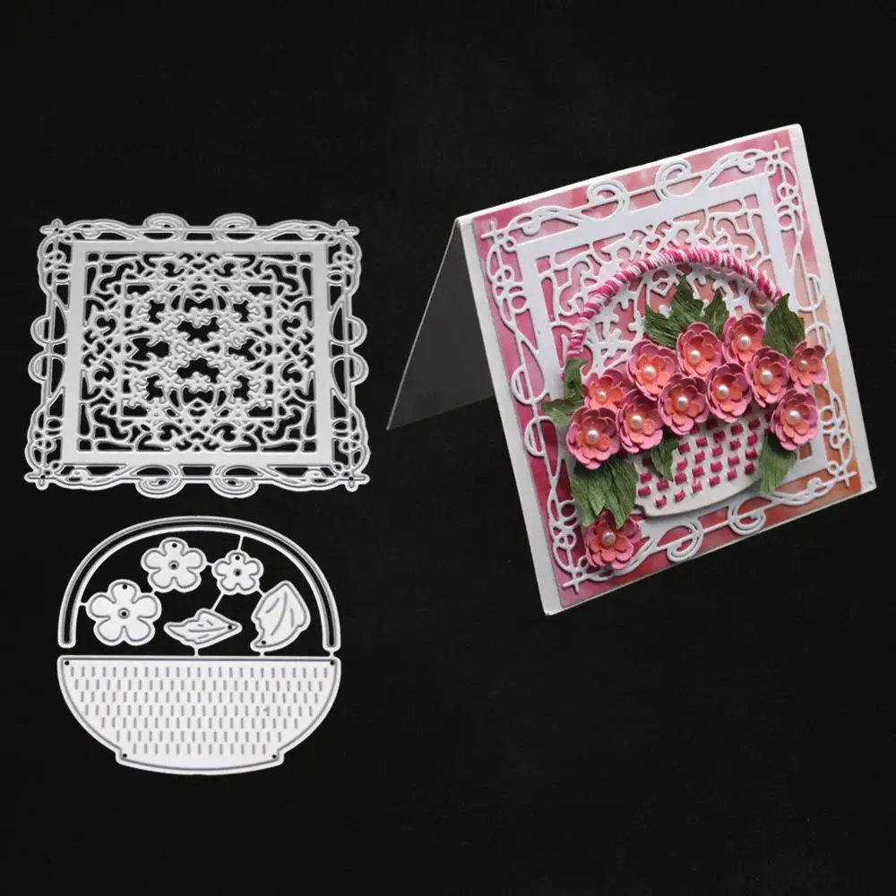 

Estel diy flower basket Metal Steel Cutting Die DIY Scrapbooking Paper Cards Stencil Embossing Decorative Craft Die