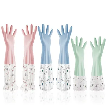 

Long Sleeve Wash Dishes Household Cleaning Gloves Kitchen Waterproof DishWashing Gloves Rubber Bands Gloves Guanti per la casa