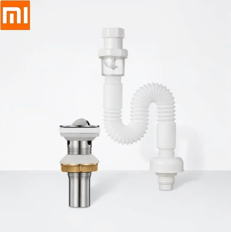 Online Xiaomi desodorante tubo de agua inferior lavabo tubo de drenaje Lengthen desodorante Prolong mangueras de fontanería de agua lavabo de cocina