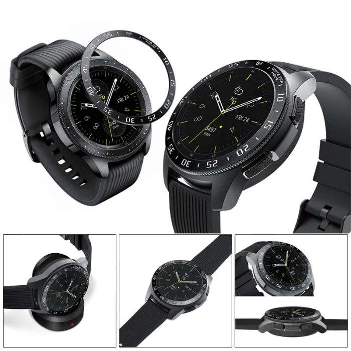 Ободок кольцо клеющаяся крышка против царапин Металл для samsung Galaxy Watch 42 мм LHB99