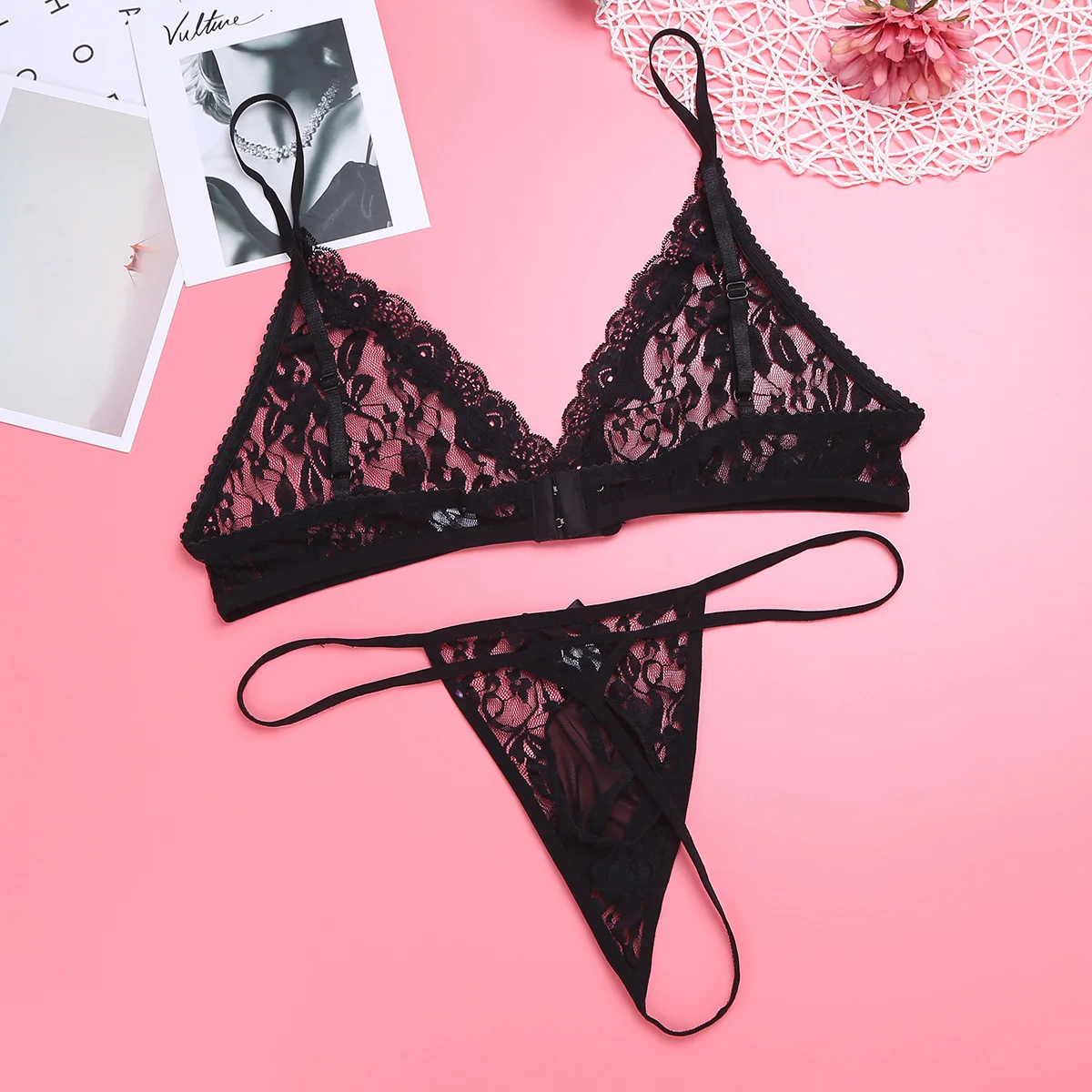 Пикантное Мужское нижнее белье MSemis Мужская кружевная прозрачная ночная рубашка