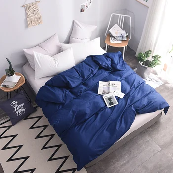 

100% Cotton Duvet Cover Hotel Bedding Student Dormitory Double Cotton Quilt Cover One Piece Duvet Covers for Students