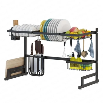 

42%Stainless steel kitchen rack sink dish rack drain dish rack kitchen utensils storage supplies