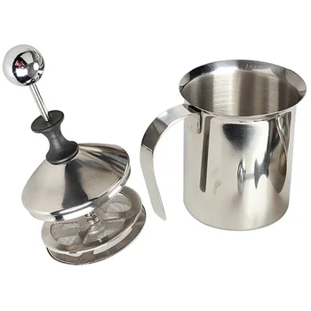 

Milk Frother 400ml Japanese Style Double-layer Filter Manual Milk Frother Coffee Supplies