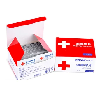 

100PCS/box Portable Professional Alcohol Swabs Pads 75% Alcohol No-woven Pads Home Skin Cleanser Sterilizatio NewB