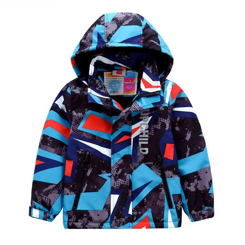 

Baby and Boys Waterproof Fleece Lined Hooded Zip Hiking Jackets School Kids Track Coats Children Outfit Tops Windbreaker 3-12Yr