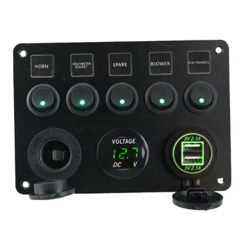 

Switch Switch panel Panel 12V For Car Boat Marine RV Camper IP68 Waterproof