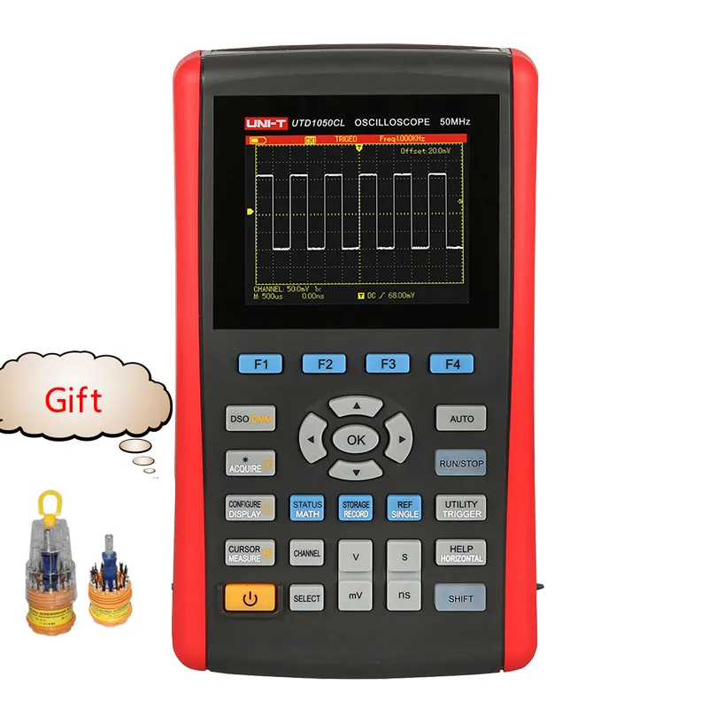 

UNI-T UTD1050CL Single Channel Handheld Portable Digital 50MHz Oscilloscope Two-way Function