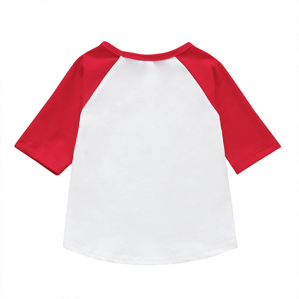 Модная детская одежда для девочек хлопковая футболка с круглым вырезом и надписью «Valentine» для маленьких мальчиков повседневная детская одежда H5