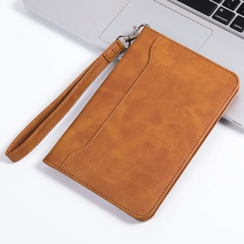 BOZHUORUI чехол-подставка для Amazon " Kindle Paperwhite eReader-портативный защитный чехол из искусственной кожи с ремешком на руку - Цвет: Brown