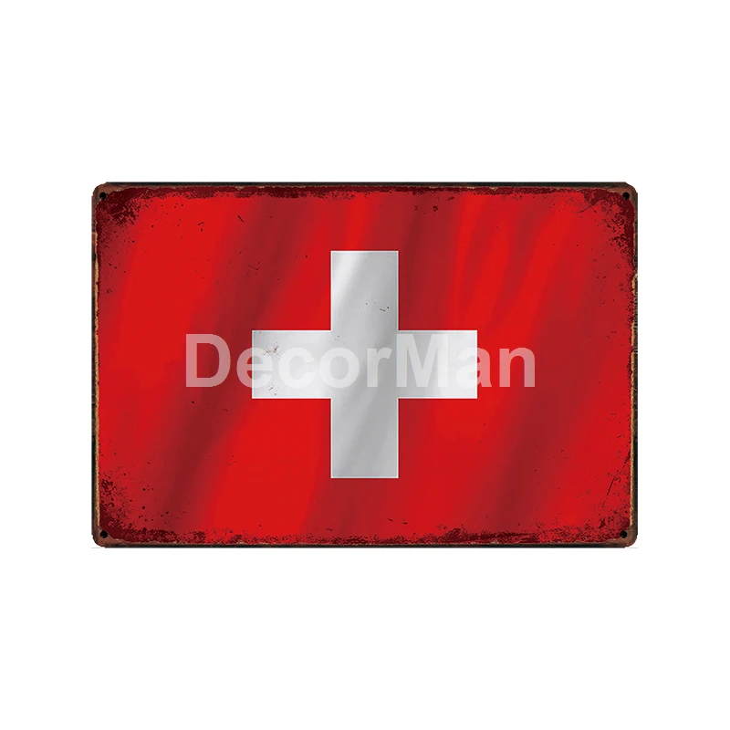 [DecorMan] Великобритания, Япония, Корея, Италия, Германия, Сингапур, флаг, металлическая табличка, знак на заказ,, роспись, декор бара, LT-1892