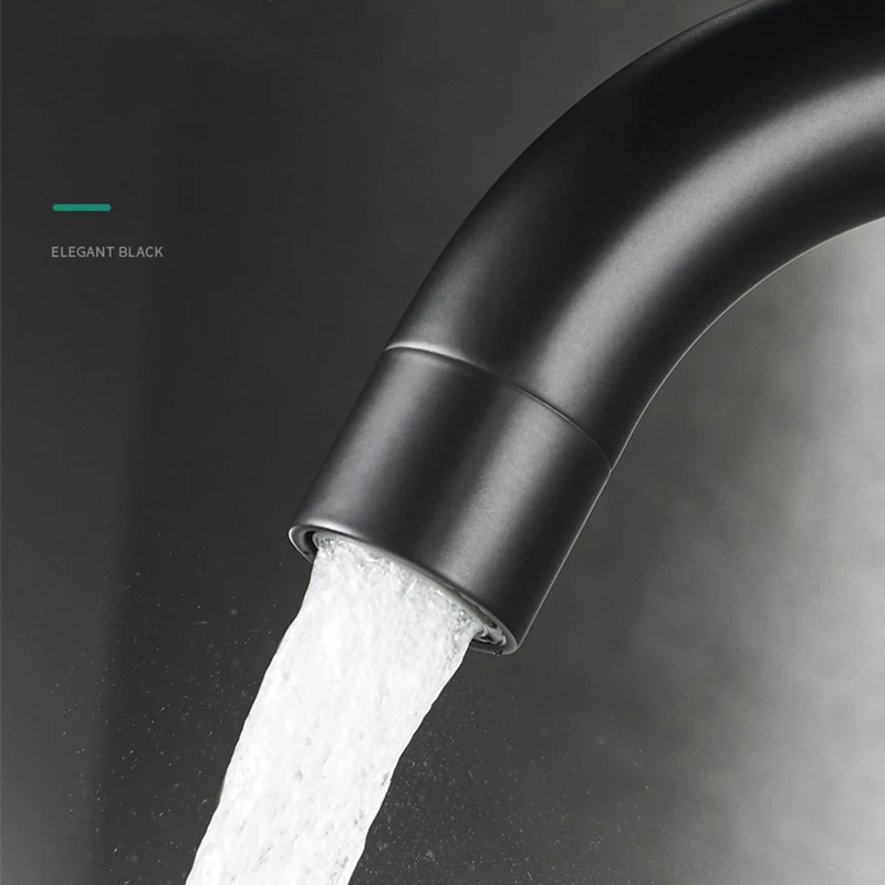 Basin Faucet 304 Stainless Steel Bathroom Hot Cold Wash Mixer Crane Tap 360 Rotation Single Handle