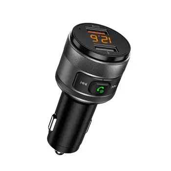 

New C57 Car Mp3 Player Car Hands-Free Calling Music Car Charger Car Fm Transmitter Sandblasting Texture Car Charger