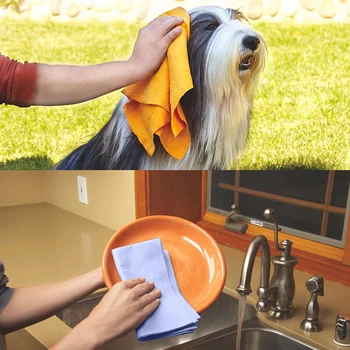 

Kitchen Anti-grease Wipping Rags Efficient Super Absorbent Microfiber Cleaning Cloth Home Washing Dish Kitchen Cleaning Towel