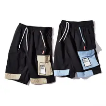 Хлопковые рабочие шорты, мужские популярные брендовые летние свободные уличные крутые хип-хоп стильные студенческие шорты, брюки