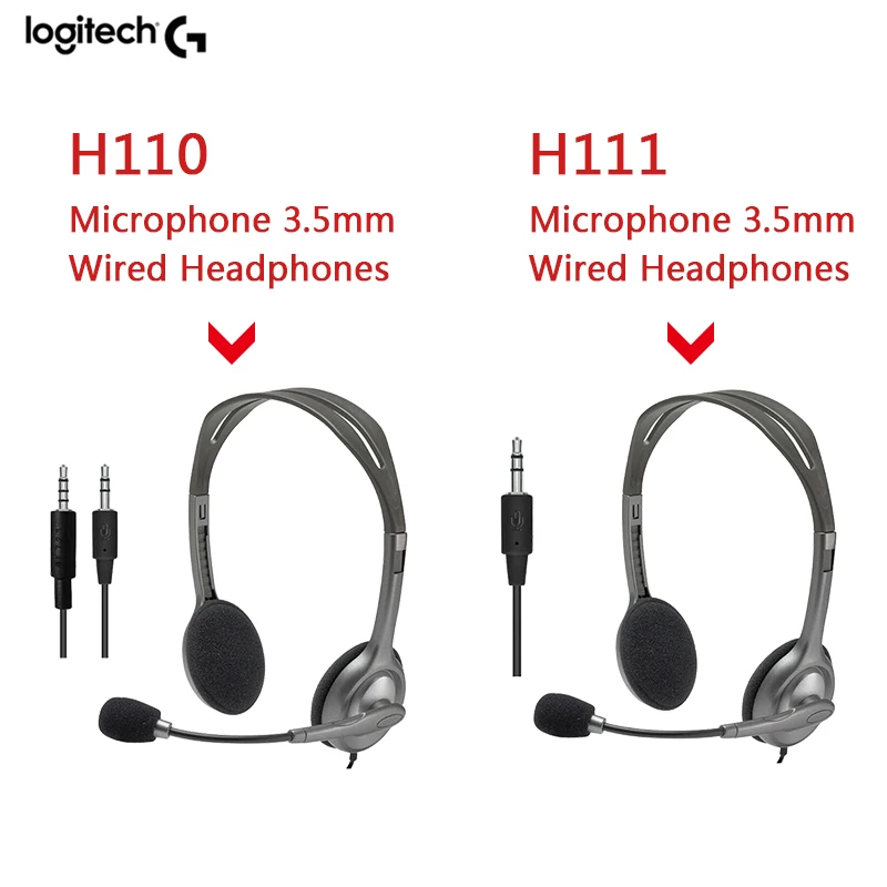 Стереогарнитура Logitech H110/H111 Портативное аудио и видео оборудование с микрофоном