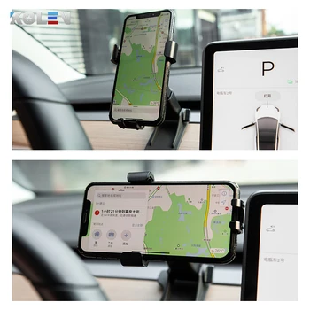 Supporto per telefono cellulare per auto per Tesla modello 3 modello Y 2017-2020 supporto per gravità GPS supporto per presa d'aria accessori per staffa di navigazione - Supporto per telefono cellulare per auto per Tesla modello 3 modello Y 2017 2020 supporto