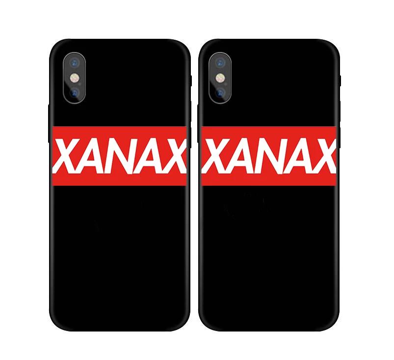 Модный XANAX чехол для iphone 7 X XS XR XSMA 11 11Pro черный чехол ТПУ для samsung S9 S10 Lil Peep чехол