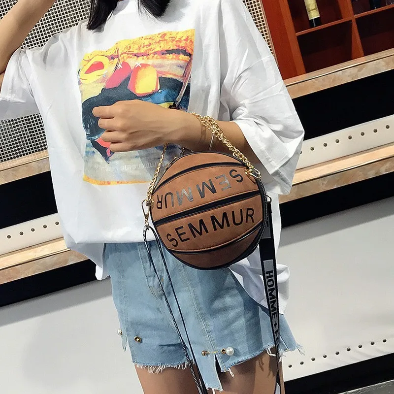 

New Luxury Handbags Women Bags Designer Letter Chain Basketball Bag Purse Female Shoulder Messenger Clutch Bag Sac