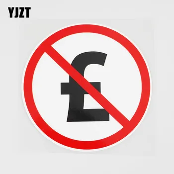 

YJZT 12.4CMX12.4CM Prohibition Sign PVC Decal Warning Signs Car Sticker Graphical 11B-0172