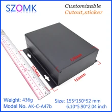 10 шт. 52*150*155 мм szomk настраиваемый корпус из экструдированного алюминия Соединительная коробка szomk алюминиевый корпус pcb дизайн устройства корпус