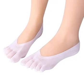 

Running Five Fingers Invisible Liner Boat Cotton Ankle Toe Socks for Women Ladies Best Sale-WT
