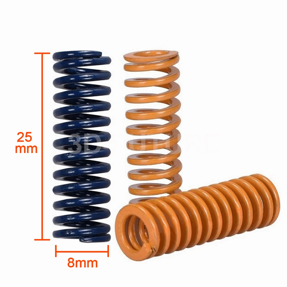 3D Printer Parts Spring For Heated bed MK3 CR-10 hotbed Imported Length 25mm OD 8mm ID 4mm For 3D Printer