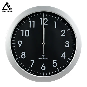 

MAX HOME Wall Clock Automatic Temperature Hygrometer Wall Clock Quiet Design Time Adjustment Scanning Radio Controlled Clock