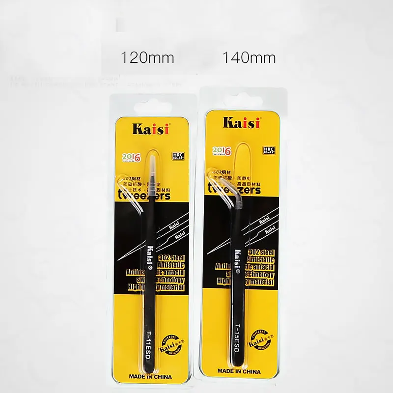 Tweezers super hard Titanium alloy 0.15mm anti-magnetization for microscope fingerprint flying line mobile phone repair - Цвет: E