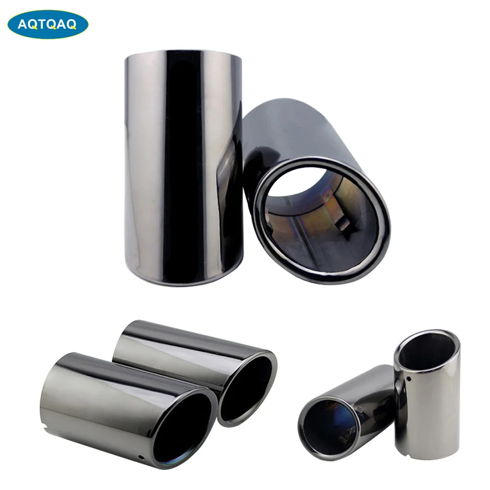 Car Exhaust Tip Muffler Pipe Cover 2pcs For Audi A1 A3 A4 TT Auto Accessories For VW Volkswagen PASSAT TIGUAN exhaust muffler tip,exhaust pipe muffler,exhaust trim pipe