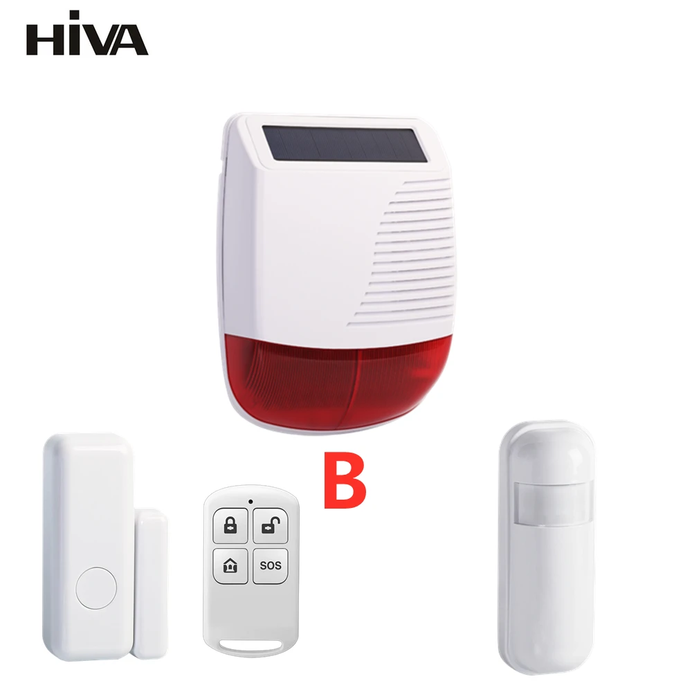 Gran oferta inalámbrico de 433MHz Solar al aire libre impermeable luz Flash luz estroboscópica sirena para antirrobo casa Wifi GSM sistema de alarma de seguridad para el hogar