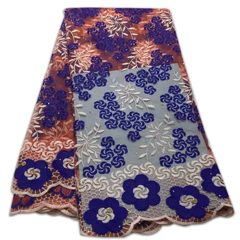 

Latest Tulle Lace Fabric High Quality Europe And American Fashion Fabric With Beads Stone French lace Fabrics 03