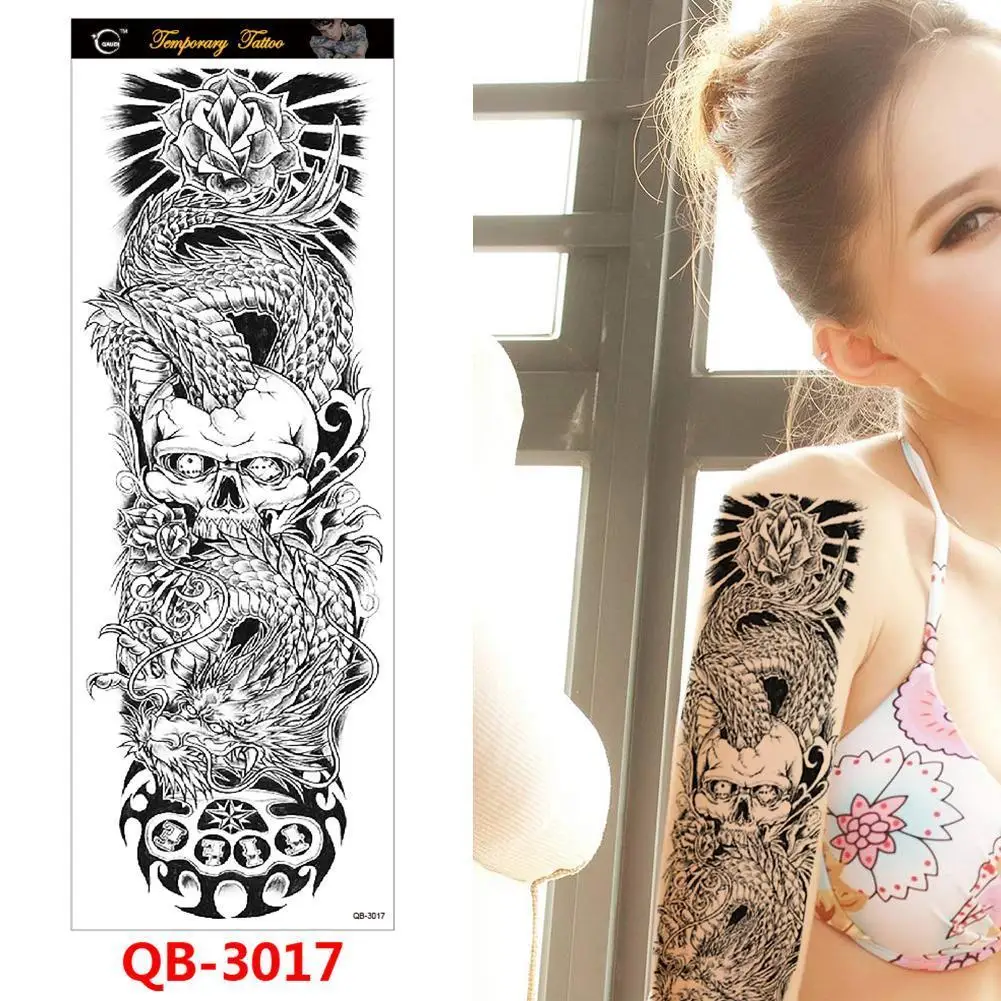 

Large Arm Sleeve Tattoo Sticker Temporary Tattoos Sleeve Sticker Tatoos Fashion Waterproof Art Fake Tattoo Full Arm Body Q6K0
