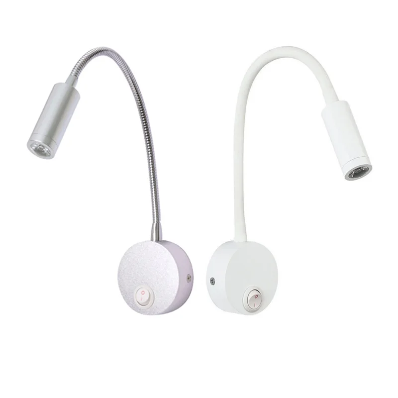 LED Hose Wall Lamp  1W 3W  Flexible Hotel Bedside Reading Wall Light Modern Fashion Book Lights Aluminum LED Bulb AC85-265V 4