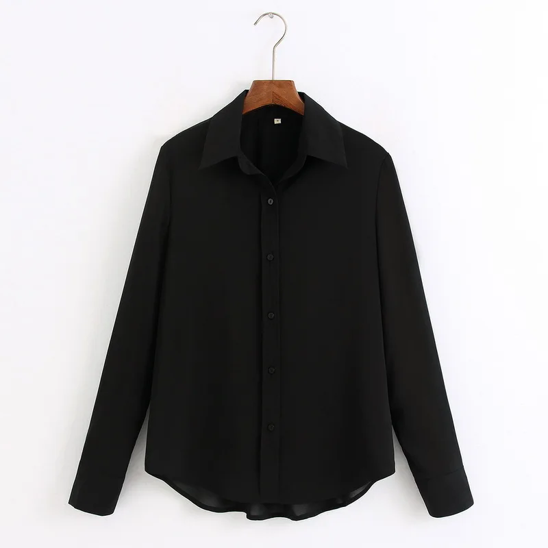  Women Blouse Shirt Spring 2020 New Fashion Long Sleeve Tops Modern Lady Black and White Shirts