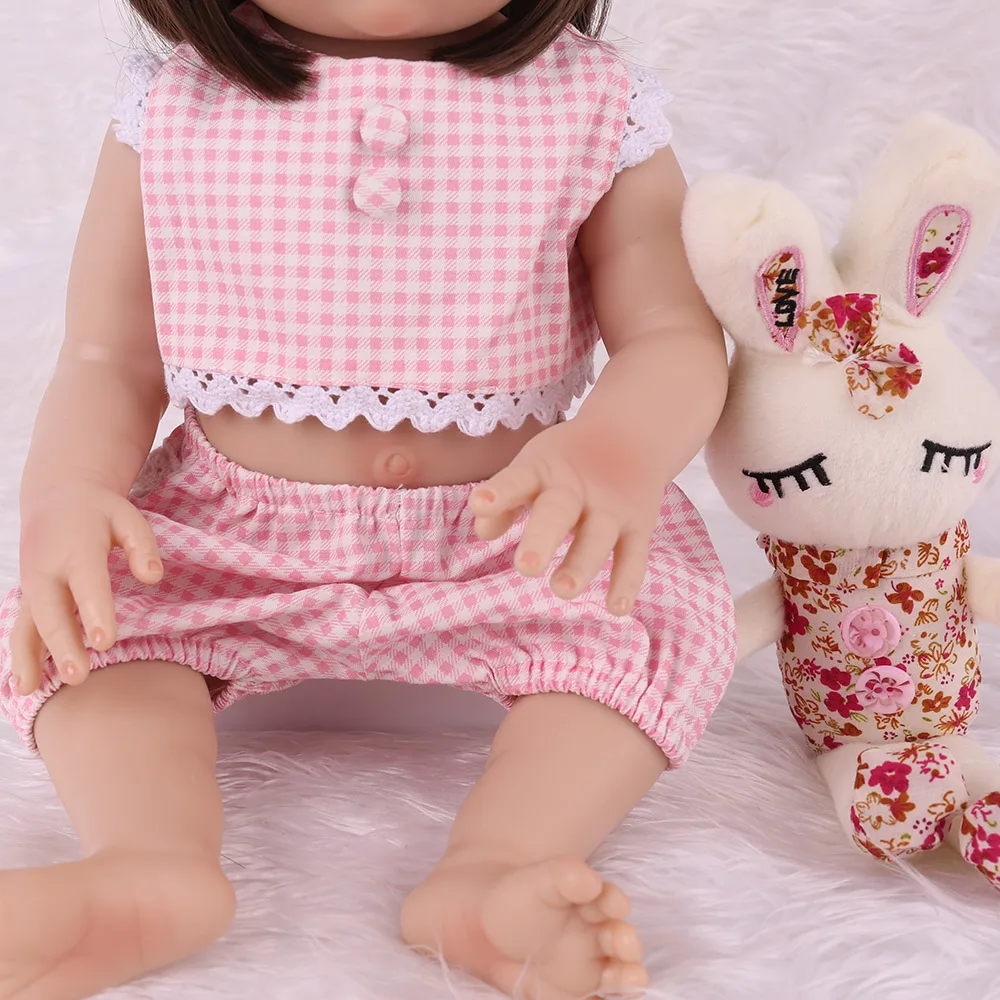 18 дюймов 47 см полный Силиконовый Reborn Baby DollsWater Proof Play Toys реалистичный младенец получивший новую жизнь девочка Bathe Play Alive Kids Boneca подарок