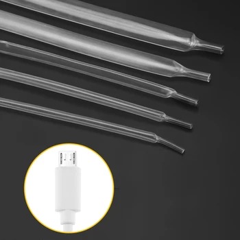 

1M 2:1 transparent heat shrink tube 0.6mm~25mm 1.0mm 8mm 10mm Polyolefin Wire Cable Electronic component Insulated Sleeving