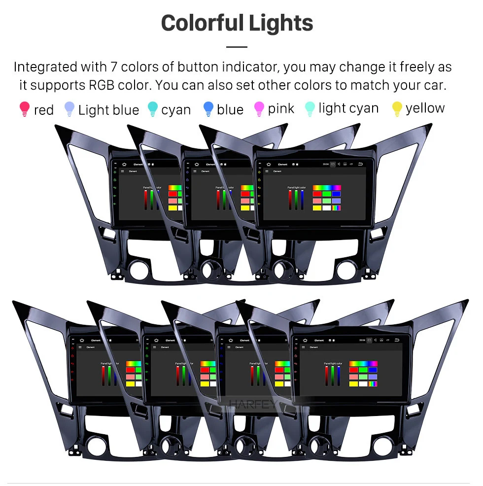 Cheap Harfey Car GPS Navi 9" HD Android 9.0 Auto Radio Multimedia Player For HYUNDAI Sonata i40 i45 2011 2012 2013 2014 2015 Head Unit 12